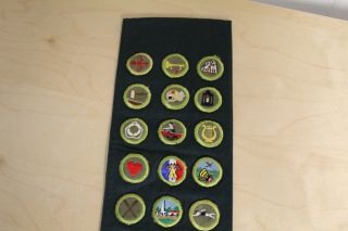 Vintage Boy Scout BSA Sash w/ 30 Merit Badges 2