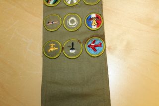 Vintage Boy Scout BSA Sash w/ 21 Merit Badges - 2 3