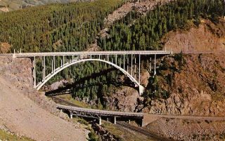 Co,  Colorado Battle Mountain Us Highway 24 Bridge Eagle River Canyon Postcard