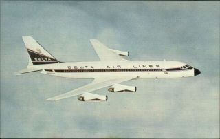 Delta Air Lines Convair 880 Airline Issued Postcard