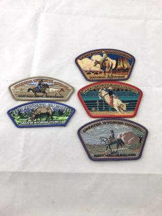 Bsa - Greater Wyoming Council - 2017 National Jamboree Csp - 5 Patch Set