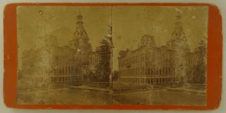 Stereoview The Exposition Building In Des Moines,  Iowa About 1870 