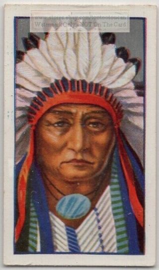 Sitting Bull Dakota Sioux Native Indian Chief Custer Big Horn 1920s Trade Card