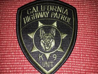 Police (california) Highway Patrol K - 9 Subdued Shoulder Patch