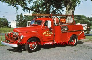 Fire Apparatus Slide,  Engine 4,  James City Bruton Fd / Va,  1948 Ih / Fd Shops