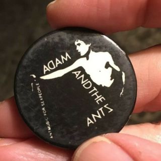 Vtg Adam & The Antz Ants Ant Music Wave Button Pin Pinback