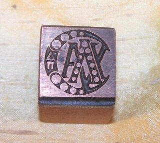 Vintage Lambda Chi Alpha Fraternity Letterpress Block W/ Pin / Badge Image Old