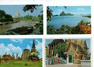 100 Vintage Postcards: Thailand Some Duplicated All Small Size
