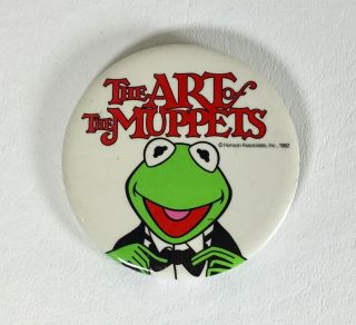 Vintage 1982 The Art Of The Muppets Pin Button Badge Kermit