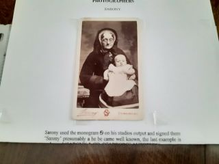 Cdv9 Victorian Carte De Visite Photo (sarony Scarborough) Old Lady & Baby