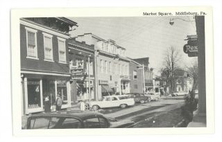 Market Square Ice Cream Middleburg Pa Snyder County Pennsylvania Postcard
