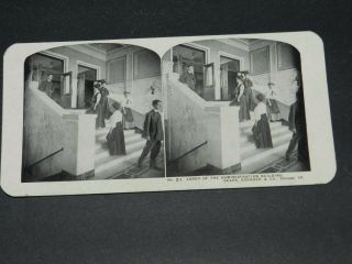 Vintage Stereoview Lobby Of The Adm.  Bldg.  Sears,  Roebuck & Co Chicago Ill.