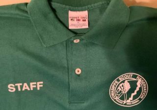 BSA Owasippe Scout Reservation - CAC - Staff - Men’s XL Green Polo Shirt ECU 3