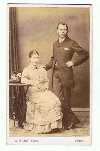 Carte De Visite Of A Man And A Woman By Monkhouse,  York