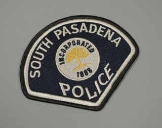 South Pasadena California Police Patch,  Los Angeles County Ca