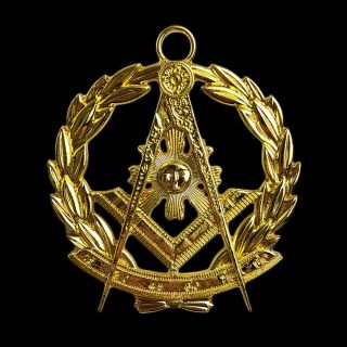 Masonic Past Master Gold Pendant Symbol Of Pm Collar Jewel Masons Regalia