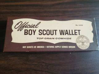 Vintage Official Boy Scout Wallet Top Grain Cowhide Leather,