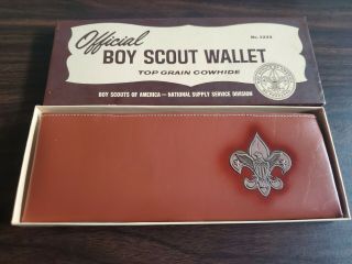 Vintage Official Boy Scout Wallet Top Grain Cowhide Leather, 3