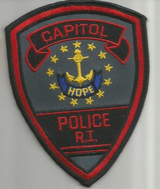 Rhode Island Capitol Police - Full Size Patch 4 7/8 Inches Old