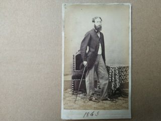 Cdv Victorian Photograph Of A Gent By S Marshman Of Devizes 1863