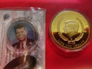 Life And Legacy Of John F Kennedy Commemorative Coin - Bonus Colorized Jfk Coin