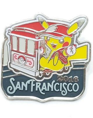 Pokemon San Francisco World Championship 2016 Pikachu Lapel Pin Silver Tone