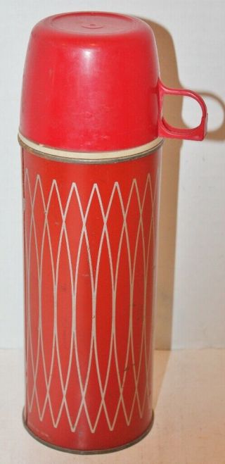 Vintage American Thermos Vacuum Bottle Co - Red Top - Norwich,  Conn