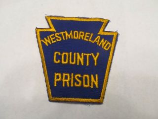 Pennsylvania Westmoreland Co Prison Patch Old Cheese Cloth