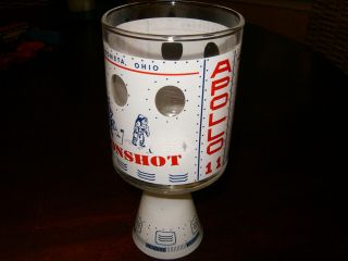 Drink Glass: 1969 Apollo 11 Moonshot Liquor W/shot Glass Man On The Moon Vintage
