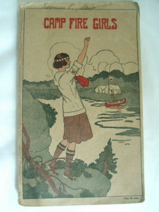 The Book Of The Camp Fire Girls 1922 Illustrations,  Extra Flyers/handouts