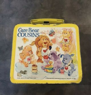 Care Bear Cousins Aladdin Brand Metal Lunchbox Vintage 1985