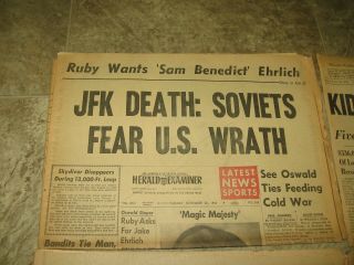 1963 Kennedy Assassination Newspapers,  1968 ML.  KING funeral,  63 ' CUBA Refugees 2