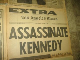 1963 Kennedy Assassination Newspapers,  1968 ML.  KING funeral,  63 ' CUBA Refugees 5