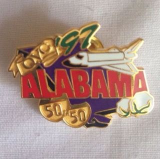 1997 Alabama Qvc 50/50 Lapel Pin Quest For America 