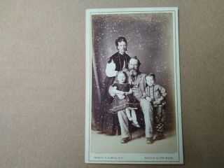 Cdv Victorian Photograph Of A Family By F R Elwell Of Weston - - Mare