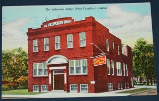 The Salvation Army,  West Frankfort,  Il Postcard 1949