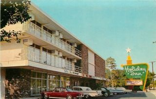 Miami Florida Holiday Inn @ Rickenbacker Causeway Entrance 1962 Red Corvair