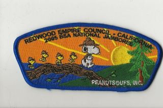 Snoopy Patch - Redwood Empire Council - 2005 Jamboree Jsp - Boy Scout Bsa 6 - 5