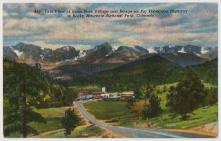 First View Of Estes Park Village,  Big Thompson Highway,  Colorado 1959