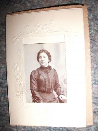 Small Photo In An Ornate Card That Opens Up - Best Wishes On Insert With Ribbon