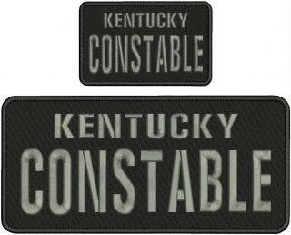 Kentucky Constable Embroidery Patch 5x11 Aand 3x5 Hook On Back