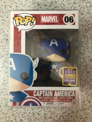 Funko Pop Marvel 06 Captain America Bucky Cap 2017 Summer Convention Exclusive