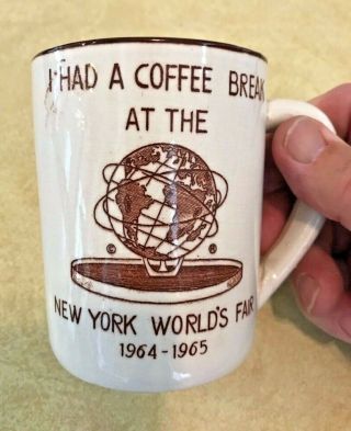 Vintage 1964 1965 York Worlds Fair Coffee Mug Cup Collectible Unisphere