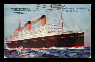 Dr Jim Stamps Us White Star Line Ship Rms Homeric Transportation View Postcard