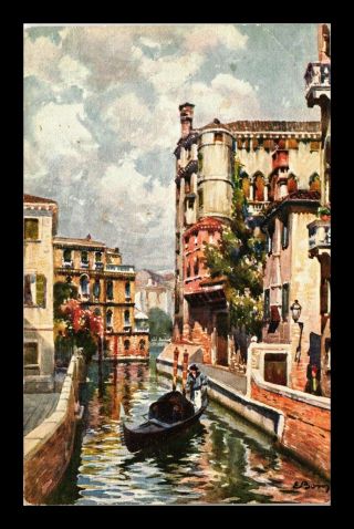 Dr Jim Stamps Rio Delle Meravegie Venice Italy Painting View Postcard