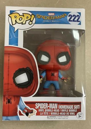Spider - Man Homemade Suit Funko Pop Spider - Man Homecoming 222 Figure Mib
