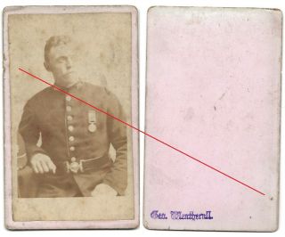 C1860 Cdv Carte De Visite Victorian Photograph Unknown Soldier