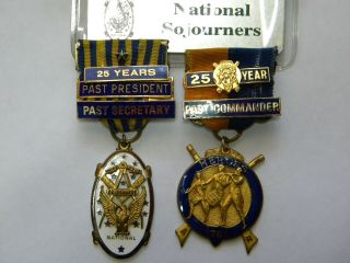 Masonic National Sojourners Enamel Medal & Heroes Of 