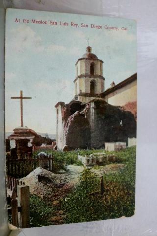 California Ca San Diego County Mission San Luis Rey Postcard Old Vintage Card Pc