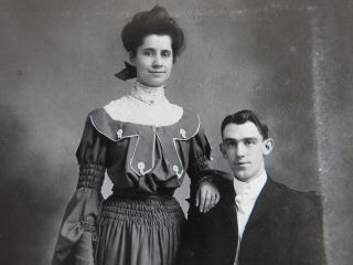 Old Photo.  Happy Handsome Couple.  Miller,  Milford,  Ct